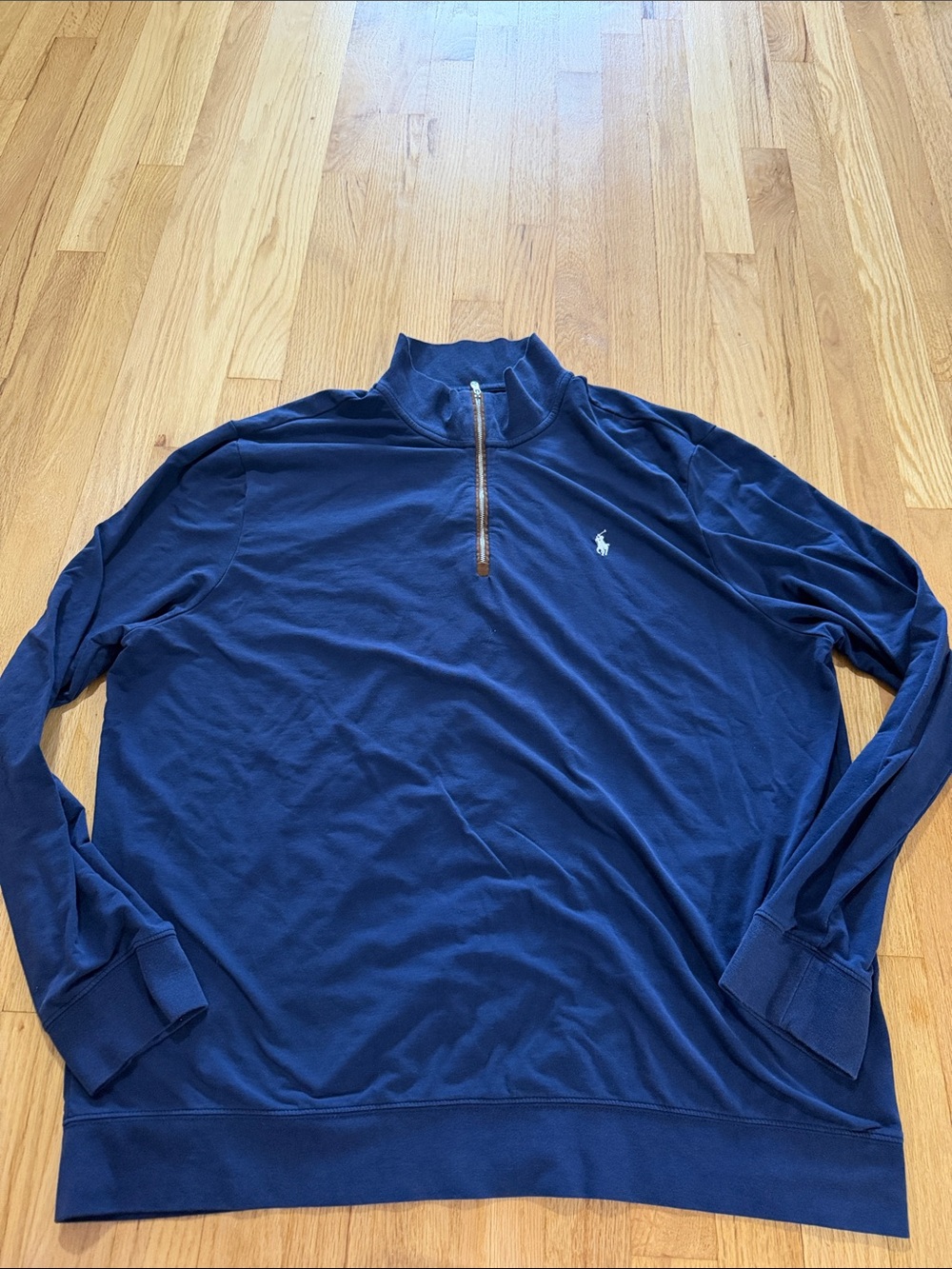 Polo Ralph Lauren Performance Navy Blue 1/4 Zip Pullover Sz XXL